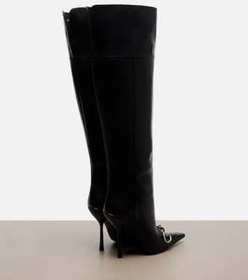 Boulevard Horsebit leather knee-high boots | Gucci