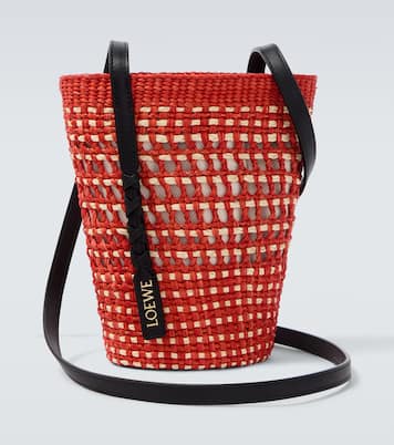 Paula's Ibiza leather-trimmed shoulder bag | Loewe