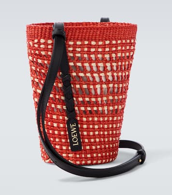 Paula's Ibiza leather-trimmed shoulder bag | Loewe
