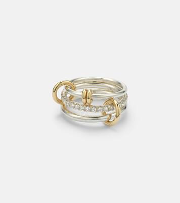 Raneth 925 sterling silver and 18kt gold ring with diamonds | Spinelli Kilcollin