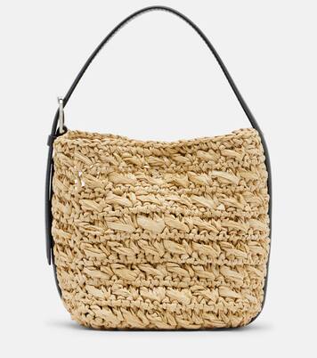 Belted Small raffia top-handle bag | Toteme