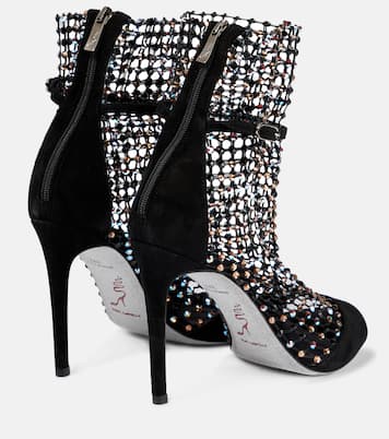 Verzierte Sandalen Galaxia aus Veloursleder | Rene Caovilla