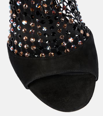 Verzierte Sandalen Galaxia aus Veloursleder | Rene Caovilla