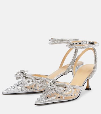 Double Bow embellished PVC pumps | Mach & Mach