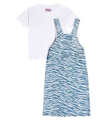 Cotton jersey T-shirt and dress set | Kenzo Kids