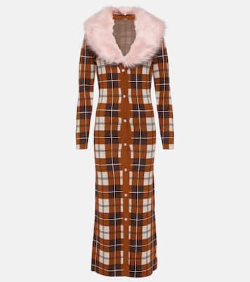 Robe midi Ravid en laine à carreaux | Dodo Bar Or