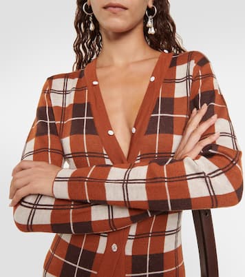 Robe midi Ravid en laine à carreaux | Dodo Bar Or