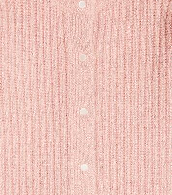 Cardigan in lana e mohair a coste | Tartine et Chocolat