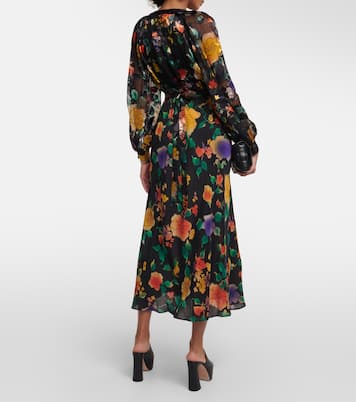 Bedrucktes Midikleid aus Seide | Rixo