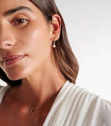 Orecchini in oro 14kt con diamanti e perle | Mateo