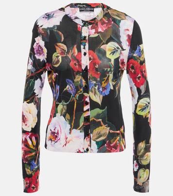 Bedruckter Cardigan aus Seide | Dolce&Gabbana