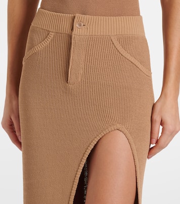 Falda larga acanalada Faye de mezcla de algodón | Aya Muse