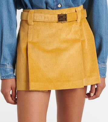 Cotton corduroy miniskirt | Miu Miu