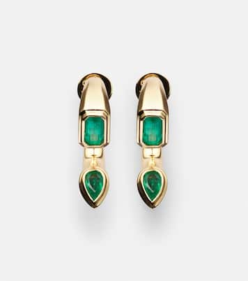 Boucles d'oreilles Bypass en or 18 ct et émeraudes | Shay Jewelry