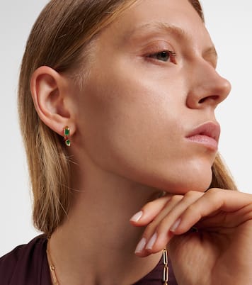 Boucles d'oreilles Bypass en or 18 ct et émeraudes | Shay Jewelry