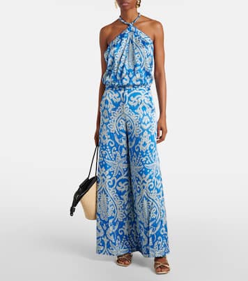 Isabelle printed halterneck top | Poupette St Barth