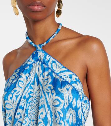 Isabelle printed halterneck top | Poupette St Barth