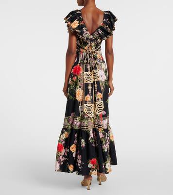 Bedrucktes Maxikleid aus Baumwolle | Camilla