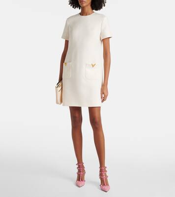 Rockstud 65 bouclé-trimmed leather pumps | Valentino Garavani