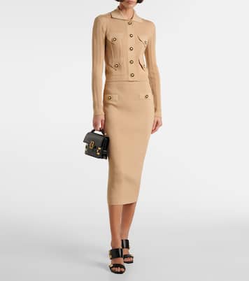 Bleistiftrock aus Rippstrick | Balmain