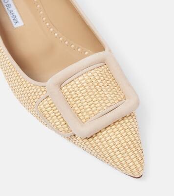 Ballerinas Maysalepumpflat aus Raffiabast | Manolo Blahnik