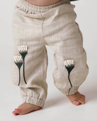 Baby Anje embroidered linen pants | Donsje