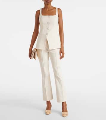 Pantalones rectos cropped Kimra de algodón | Veronica Beard
