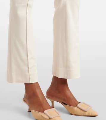 Pantalones rectos cropped Kimra de algodón | Veronica Beard