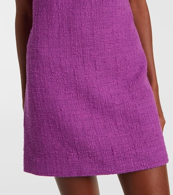 Vestido corto en mezcla de algodón y seda | Dolce&Gabbana