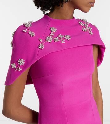 Robe mit Kristallen und Zierperlen | Safiyaa