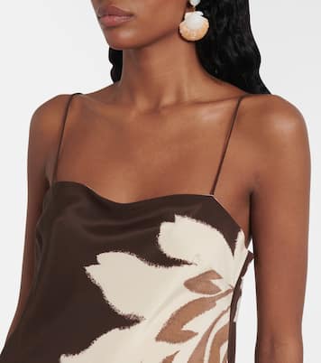 Bedrucktes Slipdress aus Seidensatin | SIR