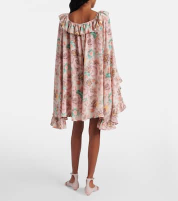 Ruffled silk crêpe de chine minidress | Chloé