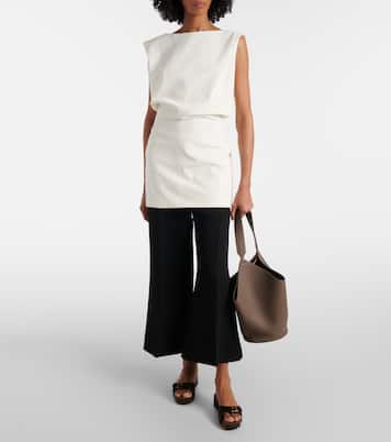 Lotus Small leather tote bag | Khaite