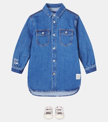 May School glitter and suede sneakers | Golden Goose Kids