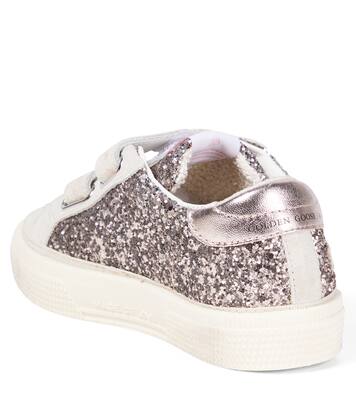 May School glitter and suede sneakers | Golden Goose Kids