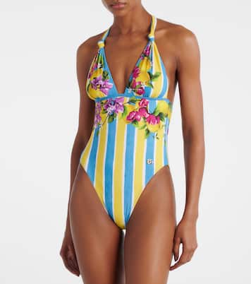 Printed halterneck swimsuit  | Dolce&Gabbana