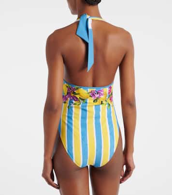 Printed halterneck swimsuit  | Dolce&Gabbana