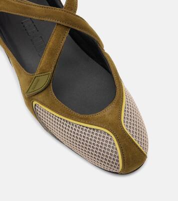 Ballerines Floor 01 en daim et résille | The Attico