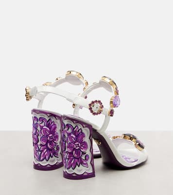Sandali in pelle con decorazione Majolica | Dolce&Gabbana