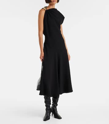 Robe midi Rue asymétrique en crêpe | Proenza Schouler