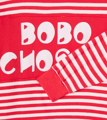 Logo striped cotton T-shirt | Bobo Choses
