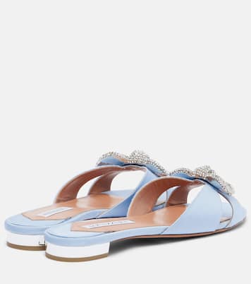 Pantoletten Very Bow Tie mit Kristallen | Aquazzura