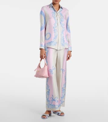 Pantoletten Very Bow Tie mit Kristallen | Aquazzura