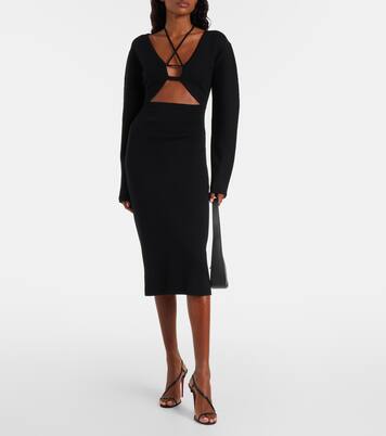 Robe midi en laine vierge | Nensi Dojaka