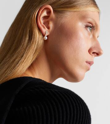 Ohrringe aus 18kt Gelbgold mit Diamanten und Südseeperlen | Mikimoto