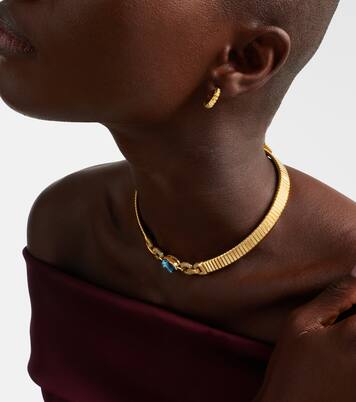 Bvlgari Tubogas 18kt gold hoop earrings | Bvlgari