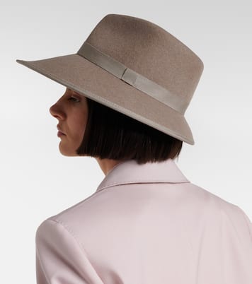 Chapeau fedora Locusta en feutre de laine | Max Mara