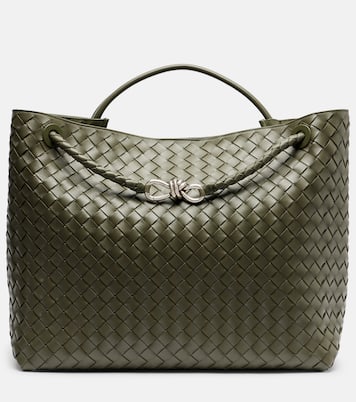 Andiamo Intrecciato Large leather tote bag | Bottega Veneta
