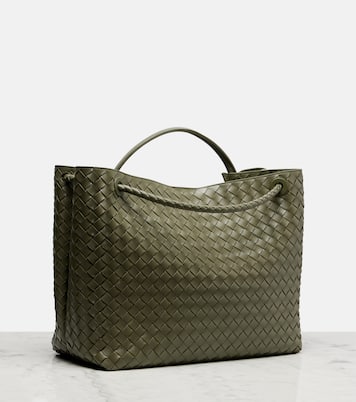 Andiamo Intrecciato Large leather tote bag | Bottega Veneta