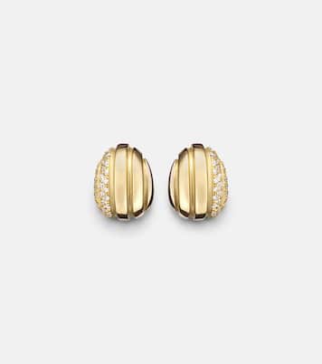 Eos 18kt gold earrings with diamonds | Pamela Zamore